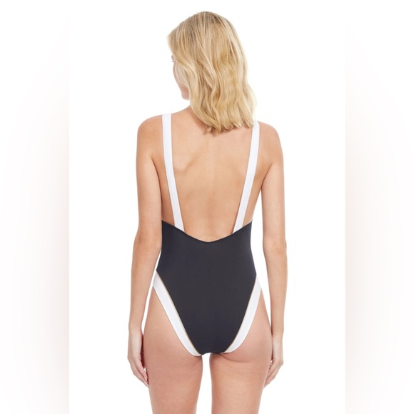 GOTTEX HIGH CLASS DEEP-V PLUNGE ONE PIECE SWIMSUIT NWT - Picture 4 of 7